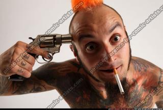 Edgar Revolver Pose With Cigarette